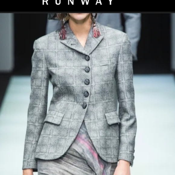Giorgio Armani Wool Jacket, Grey, Size IT 42 (US M)